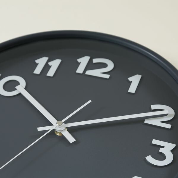 【ポイント4倍】掛時計 スピカ2 Φ30 ダークグレー (入数:3点)[09] [3]