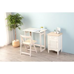 折りたたみデスク&チェア(ホワイトウォッシュ) VCT-7699WS デスク チェア セット [23] [3]