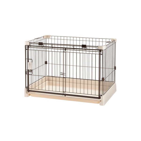 もっとお掃除簡単ペットサークル 90-60 アイボリー ペット用品[21]