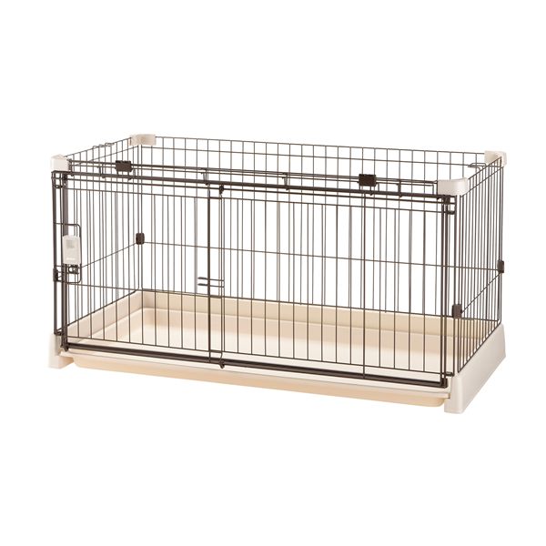 もっとお掃除簡単ペットサークル 120-60 アイボリー ペット用品[21]