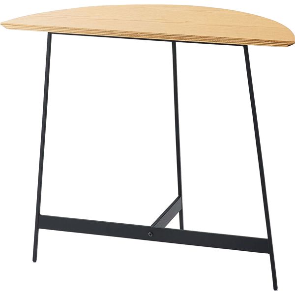 コンソール テーブル 約W83×D35×H72cm ナチュラル 半円型天板 インテリア家具 ディスプレイ家具 小物置き[21] [2]