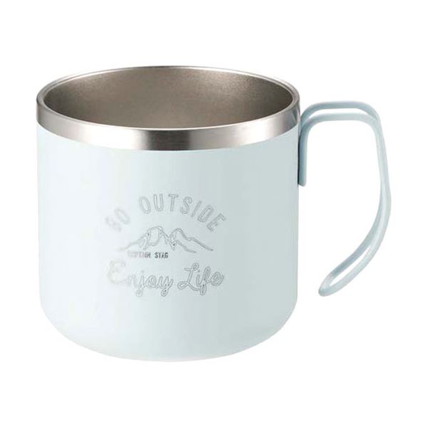 キャプテンスタッグ モンテ ダブルステンレスマグカップ350 サックス UE-3432[21]