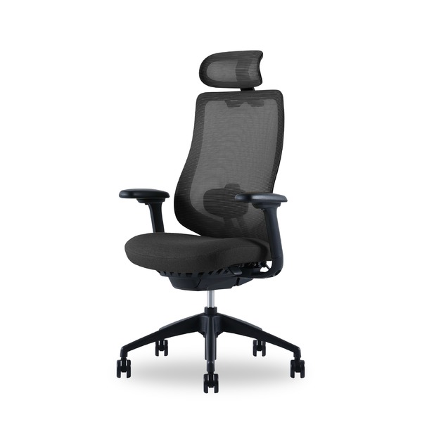 オフィスチェア 約幅66.0cm フレーム：ブラック 張地：ブラック キャスター付き リクライニング式 Type-LB 組立品【代引不可】[21]