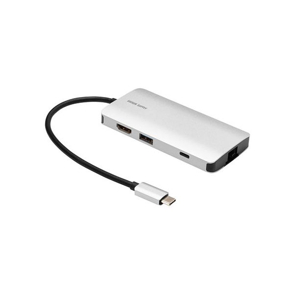 サンワサプライ USB Type-C ドッキングステーション シルバー USB-DKM11S[21]