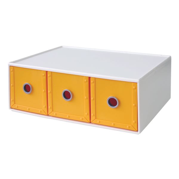 【2個セット】 八幡化成 way-be ファイルストアーズ ヴィヴァン fs-780 オレンジ[21]