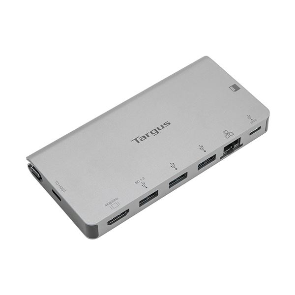 Targus USB-C 4K HDMIドッキングステーション カードリーダー 100W PDパススルー充電対応 シルバー DOC..
