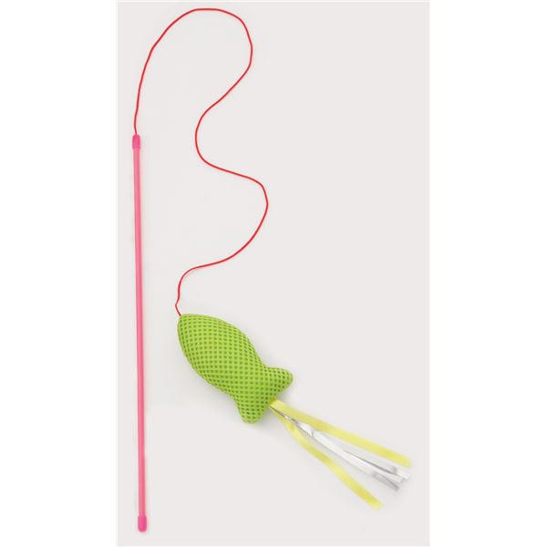 （まとめ） らくらくデンタルTOYじゃらし フィッシュ 【×3セット】 （猫用玩具）【...