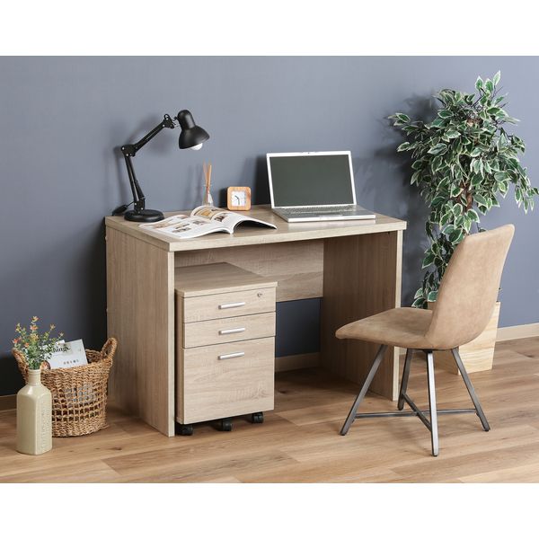 デスク2点セット ホワイトオーク 組立品【代引不可】[21] [2]