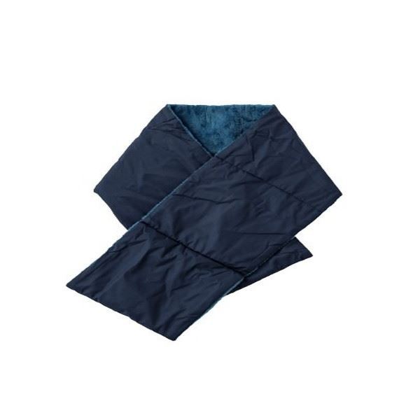 マフラー 約90×16cm ネイビー 吸湿発熱 撥水 抗菌 防臭 防ダニ コンパクト収納 超軽量 カポック綿 あっ..