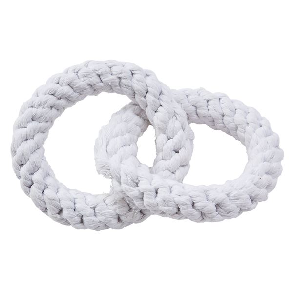 （まとめ） ナチュラルコットン ソフト2連リング （ペット用品・犬用） 【×2セット】[21]