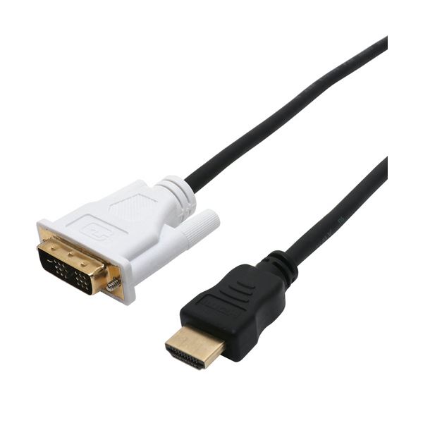 （まとめ） ナカバヤシ ミヨシHDMIオス - DVI-D-D18+1ピン オス シングルリンク対応 1.5m ブラック VDH-15／BK 1本 【×3セット】[21]