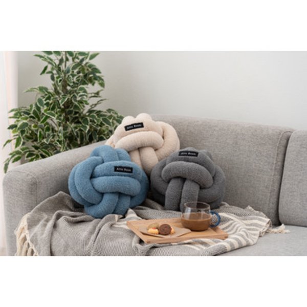 もちもち ボールクッション 約W25×D25×H25cm ダークグレー クッション インテリア雑貨 完成品[21] [3]