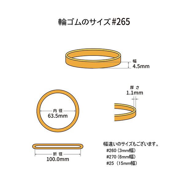 （まとめ） 共和 オーバンド#265 内径63.5mm 500g入 透明袋 GKA-N-007 1袋 【×3セ...