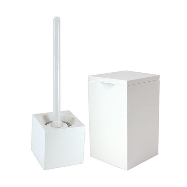 （まとめ） マーナトイレブラシ+トイレポットセット 1セット 【×3セット】[21]