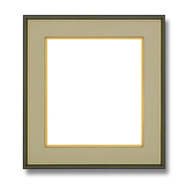 色紙額 273×242mm オリーブ 落ち着きのある色 マット付き フレーム 額縁 額 色紙額縁[21]