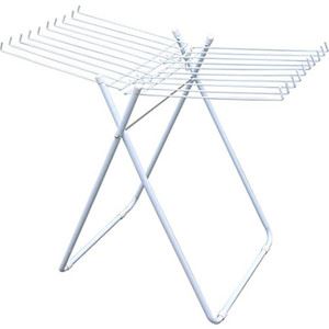 〔3個セット〕 タオルハンガー 洗濯ハンガー 約幅82cm 20本掛け 折りたたみ ホワイト 室内物干し 洗濯用品 ランドリー用品[21]