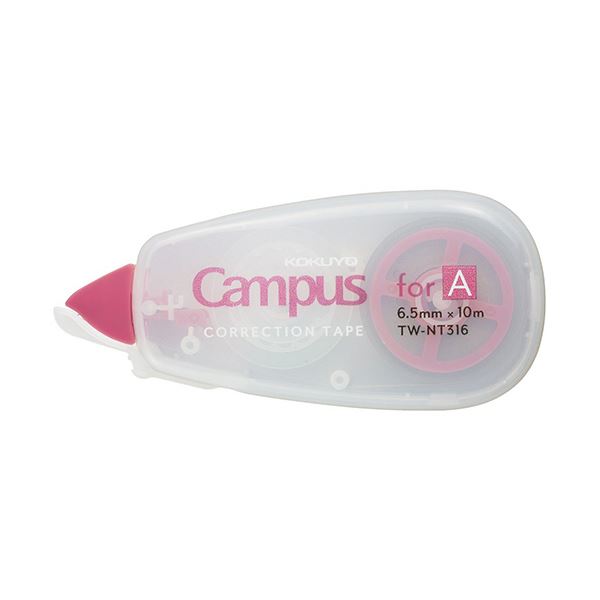 （まとめ） コクヨキャンパスノートのための修正テープ 使い切りタイプ A罫用 10m ピンク TW-NT3161セット（10個） 【×5セット】[21]