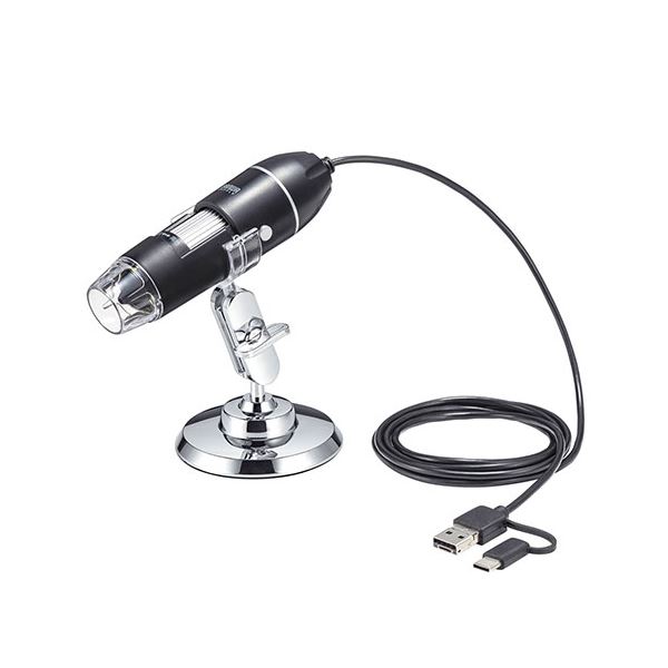 サンワサプライ 200万画素（フルHD対応）USB顕微鏡 LPE-08BK[21]