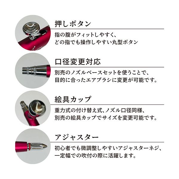 エアテックス AIRTEX エアブラシ Beauti4+（ビューティフォープラス） 0.5mm パッ...