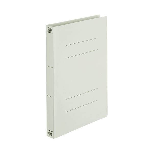 【まとめ】 プラス PPフラットFILE A4S厚綴No.121PW GY 1冊 【×20セット】[21]