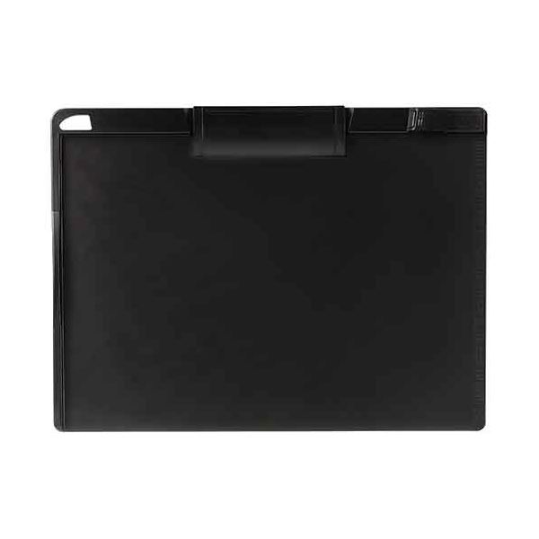 (まとめ）TANOSEE クリップボード A4ヨコ ブラック 1枚【×30セット】[21]