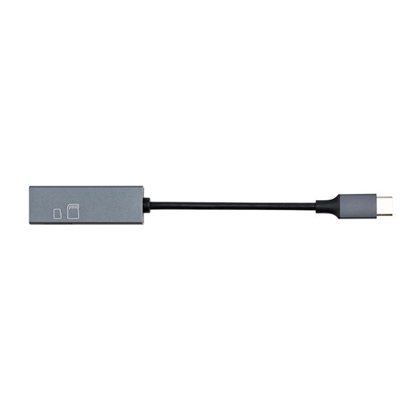 Digio2 STIX USB2.0 Type-C アルミ製SDカードリーダー CRW-CSD89GY グレー[21]