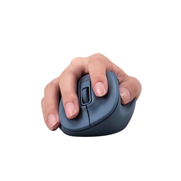 本家屋のエレコム 静音 Bluetooth5.0マウス EX-G 5ボタン Lサイズ M-XGL30BBSKBU ブルー[21]｜アングル2