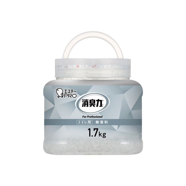 （まとめ） エステー 消臭力業務用クラッシュゲルタイプトイレ用本体1.7kg無香料 【×2セット】[21]