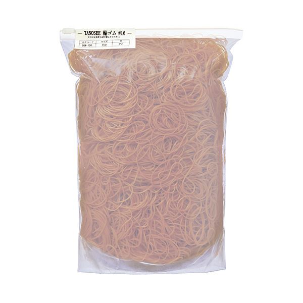 （まとめ）TANOSEE 輪ゴム #16 1kg1袋【×3セット】[21]