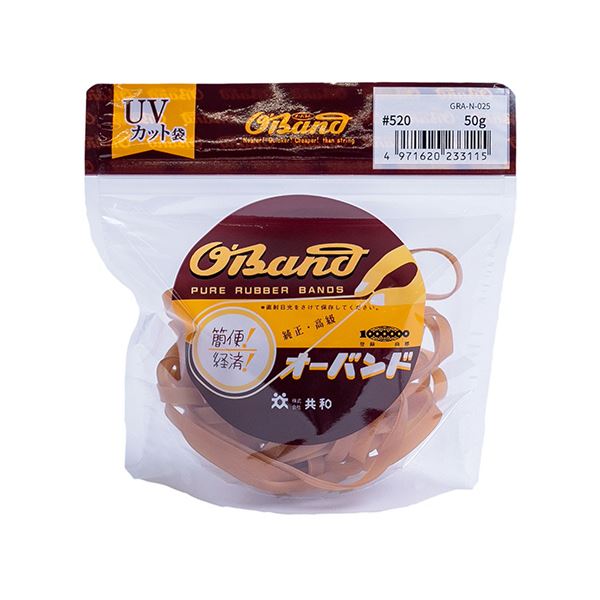（まとめ） 共和 オーバンド#520 内径127mm 50g入 透明袋 GRA-N-025 1袋 【×3セット】[21]