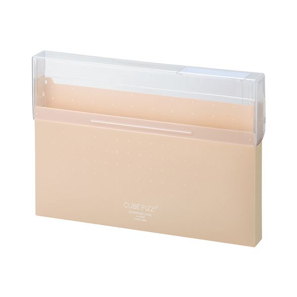 （まとめ）リヒトラブ CUBE FIZZコングレスケース A4 ベージュ A-6024-16 1個【×3セット】[21]