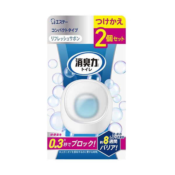 Other - （まとめ） エステートイレの消臭力 コンパクト リフレッシュサボン 付替用 1パック（2個） 【×2セット】[21]