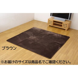 撥水 ラグマット/絨毯 【ブラウン 200×300cm】 ホットカーペット 床暖房対応 不織布 裏貼り加工 お手入れ簡単 〔リビング〕【代引不可】[21]