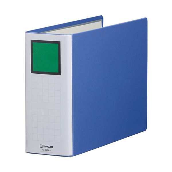 (まとめ) KING JIM(キングジム) キングファイルSDDE A4E 青 KJ-2488A-BL 【×3セット】[21]
