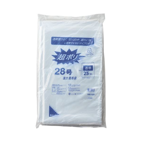 リュウグウ 超ポリSタイプ 透明 28号 厚み0.03mm TPE-0328 1パック（25枚）[21]