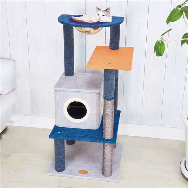 ねこまどフロートテラスキャットポール ハウス (大型猫玩具)【代引不可】[21]