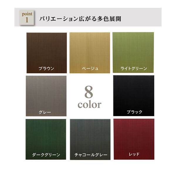 シンプルカラー ユニット畳/置き畳 【レッド 70×70cm×1.7cm】 日本製 軽量 抗菌 防臭 防滑 連結ジョイント付 〔リビング〕【代引不可】[21] 3