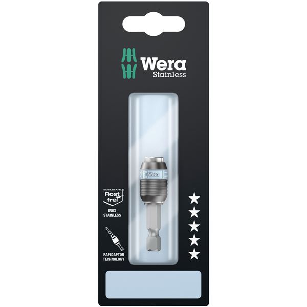 WERA ヴェラ ステンレス製 Rapidaptorクイックリリース式 ドライバーハンドル 差込6.35mm 全長50mm 073616 工具 ツール DIY[21]