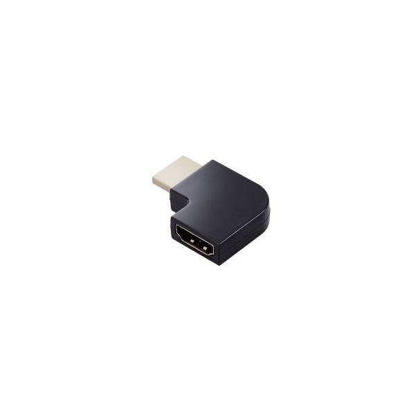 エレコム HDMI L字型アダプター（タイプA-タイプA）スリム 左向き AD-HDAABS04BK[21]