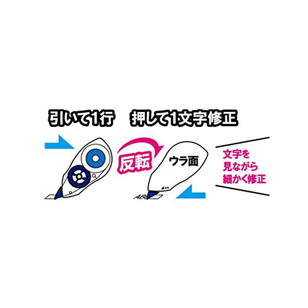 本家屋のプラス 修正テープホワイパー プッシュプル 4.2mm幅×12m グリーン WH-704-10P 1パック（10個）[21]｜アングル2