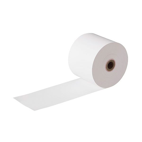 TANOSEE感熱レジロール紙 中保存 幅58×直径71mm×長さ63m 厚み約0.065mm 芯内径12mm1セット（80巻：5巻×16パック）[21]