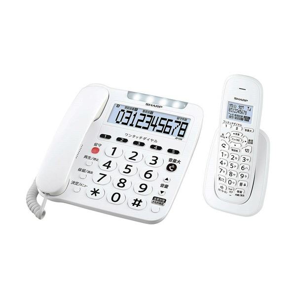シャープデジタルコードレス電話機 子機1台 ホワイト系 JD-V39CL 1台[21]
