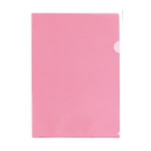 (業務用2セット) LIHITLAB クリアファイル/クリアホルダー 【A4】 100枚 G6100-18 桃[21]