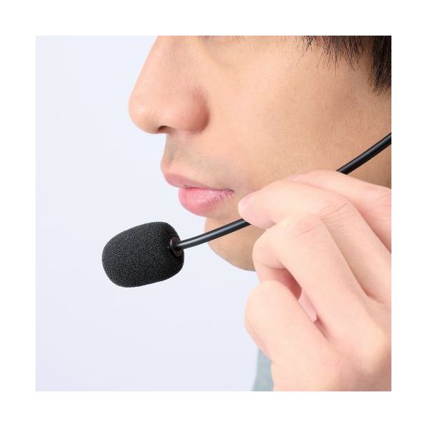 エレコム 指向性マイク モバイルヘッドセット 小型タイプ USB Type-C HS-HP13SCBK[21]