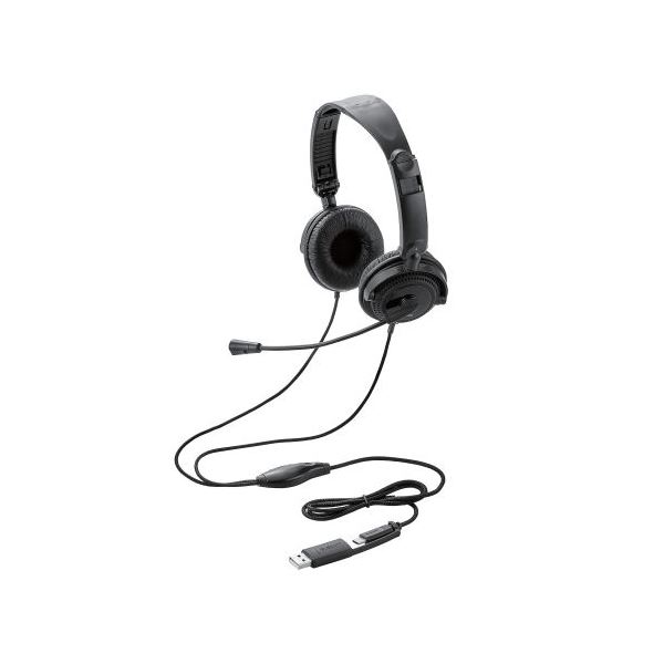 エレコム 指向性マイク モバイルヘッドセット 大型タイプ USB Type-C HS-HP10SCBK[21]