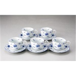 玉陶 花唐草コーヒー碗皿5客セット2306-3[21]