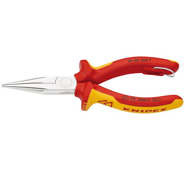 KNIPEX クニペックス 1000V絶縁ラジオペンチ 落下防止 全長160mm 2506-160T[21]