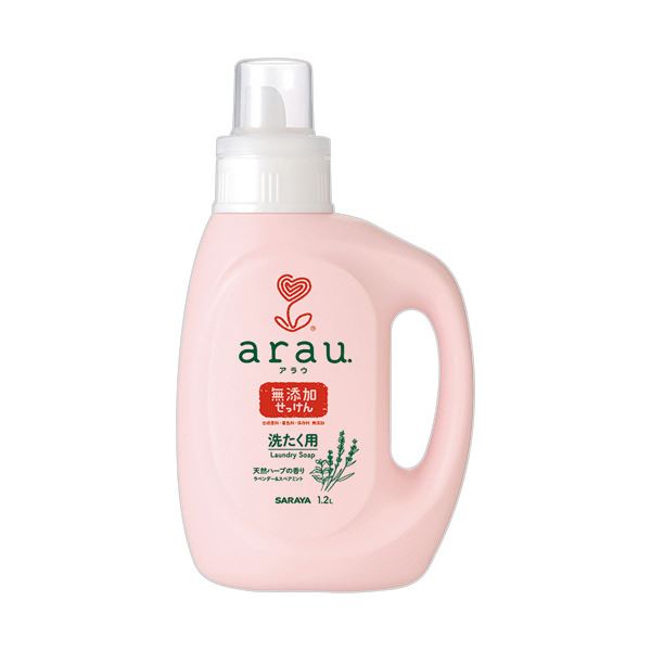 （まとめ） サラヤアラウ.洗たく用せっけん 本体 1.2L 1本 【×2セット】[21]