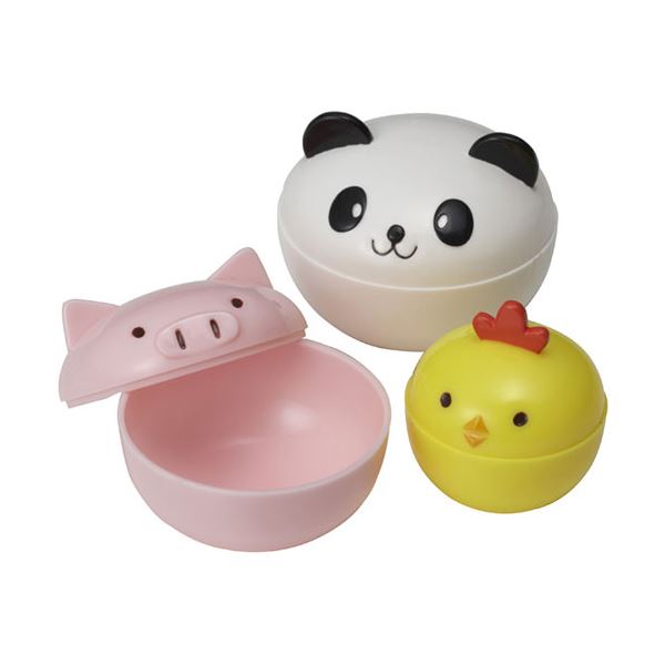 【10セット】 トルネ どんぶりアニマルカップ 3個入 P-2969X10[21]