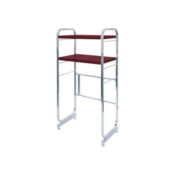 キッチン収納 約幅550〜900mm 2段 クロムメッキ 日本製 棚板 バーガンディ 伸縮式 キッチンペールラック LUGSJAPAN 組立式[21]